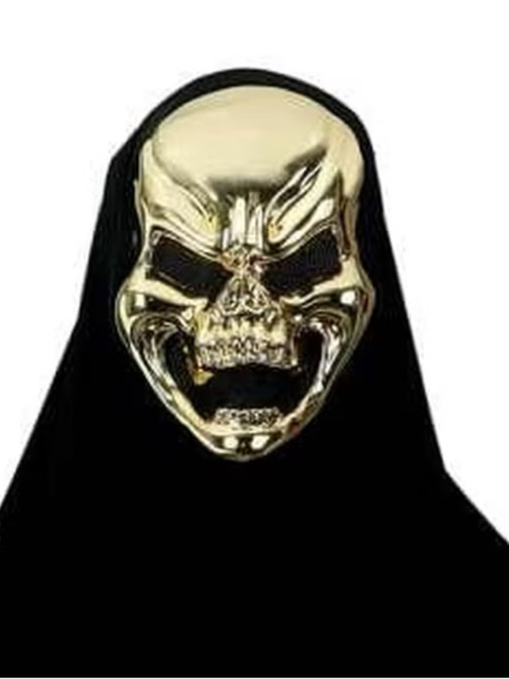 Paper Magic Group Gold Demons of Metal Skull Mask Black Hood Halloween